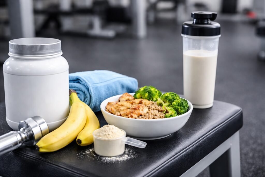 voorbeelden van gezonde voeding en whey-eiwit