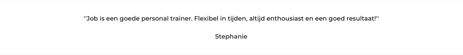 Ervaring van trainen bij JPA Personal Training van Stephanie