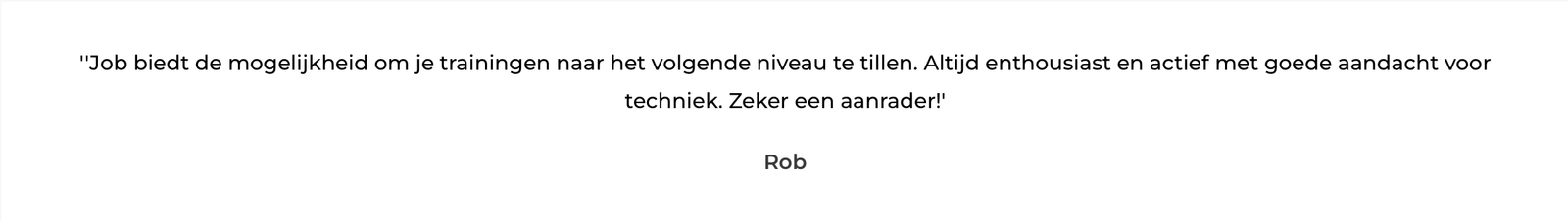 Ervaring van trainen bij JPA van Rob